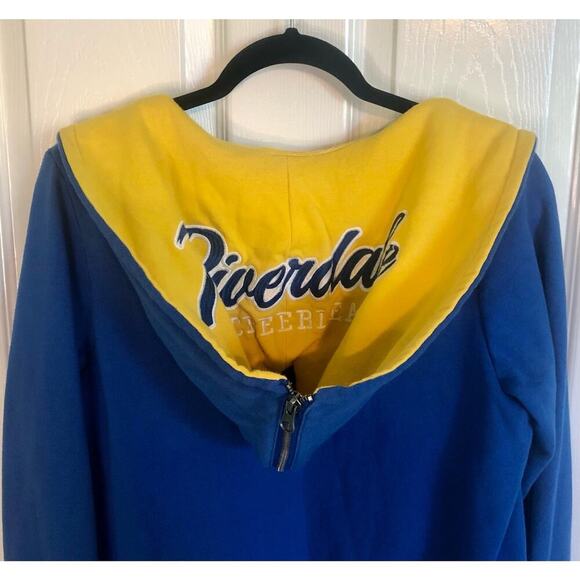 Riverdale High Archie Cheer Girls Varsity Jacket Blue & Yellow Women's Large - Picture 11 of 12